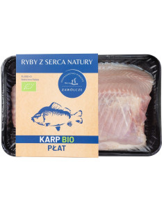 KARP ŚWIEŻY PŁAT BIO (około 0,50 kg) (TACKA) - GOSPODARSTWO RYBACKIE ZAWÓLCZE (NA ZAMÓWIENIE)