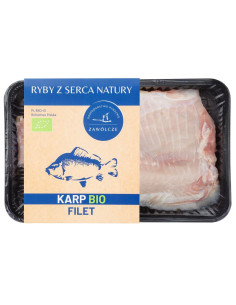 KARP ŚWIEŻY FILET BIO (około 0,50 kg) (TACKA) - GOSPODARSTWO RYBACKIE ZAWÓLCZE (NA ZAMÓWIENIE)