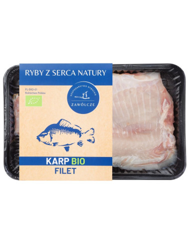 KARP ŚWIEŻY FILET BIO (około 0,50 kg) (TACKA) - GOSPODARSTWO RYBACKIE ZAWÓLCZE (NA ZAMÓWIENIE)