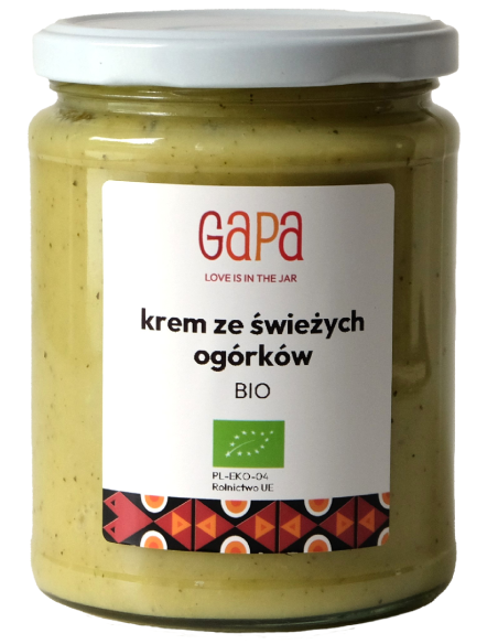 KREM ZE ŚWIEŻYCH OGÓRKÓW BIO 450 g - GAPA (PRODUKT SEZONOWY)