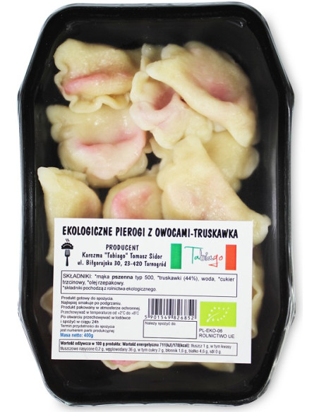 PIEROGI Z TRUSKAWKĄ BIO 400 g - KARCZMA TABIAGO (NA ZAMÓWIENIE)