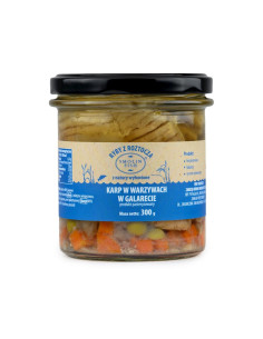 KARP W WARZYWACH W GALARECIE BEZGLUTENOWY 300 g - SMOLIN FISH (NA ZAMÓWIENIE)