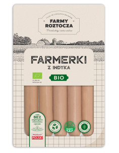 PARÓWKI FARMERKI Z INDYKA BIO 250 g - FARMY ROZTOCZA (NA ZAMÓWIENIE)