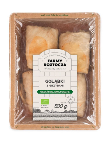GOŁĄBKI WEGAŃSKIE Z GRZYBAMI BIO 500 g - FARMY ROZTOCZA (NA ZAMÓWIENIE)