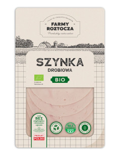 SZYNKA DROBIOWA PLASTRY BIO 100 g - FARMY  ROZTOCZA (NA ZAMÓWIENIE)
