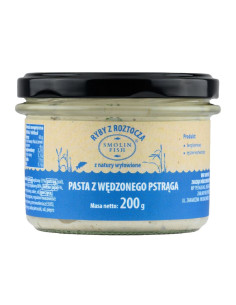 PASTA Z PSTRĄGA WĘDZONEGO BEZGLUTENOWA 200 g - SMOLIN FISH (NA ZAMÓWIENIE)