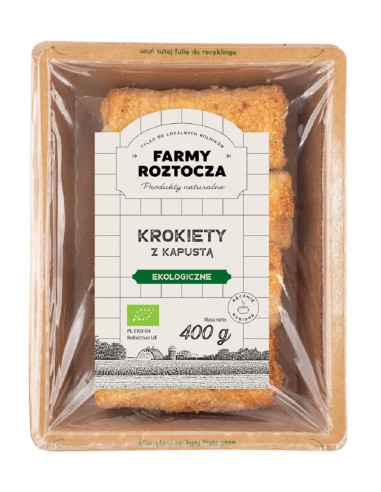 KROKIETY Z KAPUSTĄ I GRZYBAMI BIO 400 g - FARMY ROZTOCZA (NA ZAMÓWIENIE)