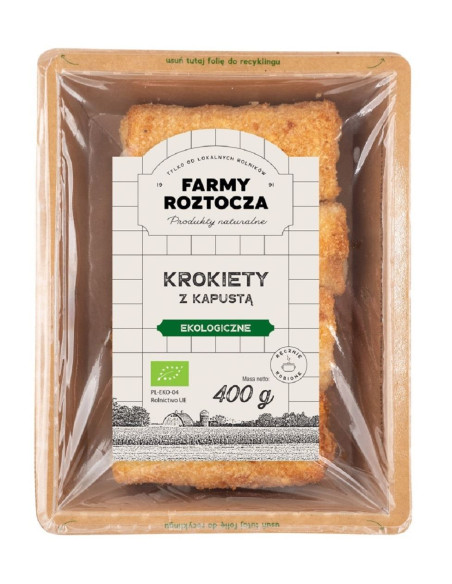 KROKIETY Z KAPUSTĄ I GRZYBAMI BIO 400 g - FARMY ROZTOCZA (NA ZAMÓWIENIE)