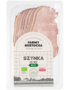 SZYNKA ZE WSI PLASTRY BIO 100 g - FARMY ROZTOCZA (NA ZAMÓWIENIE)