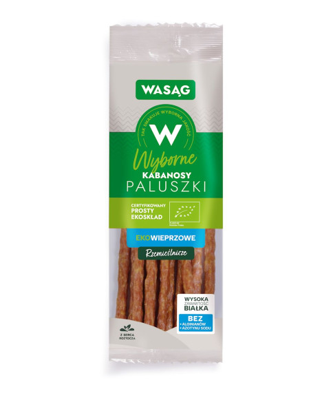 KABANOSY RZEMIEŚLNICZE BIO 90 g - WASĄG (NA ZAMÓWIENIE)