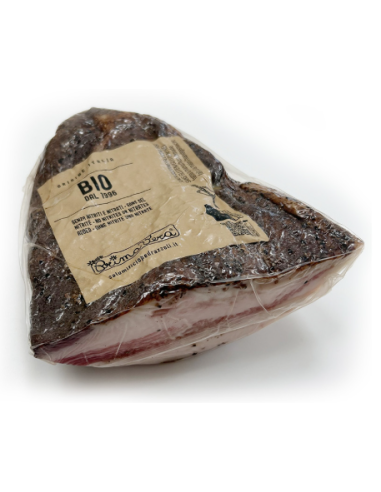 GUANCIALE Z CZARNYM PIEPRZEM BIO (około 0,7 kg) - PRIMAVERA (NA ZAMÓWIENIE)