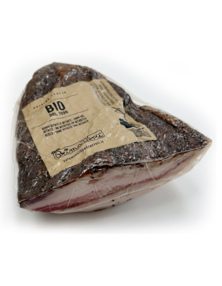 GUANCIALE Z CZARNYM PIEPRZEM BIO (około 0,7 kg) - PRIMAVERA (NA ZAMÓWIENIE)