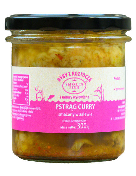 PSTRĄG SMAŻONY W ZALEWIE CURRY 300 g - SMOLIN FISH (NA ZAMÓWIENIE)