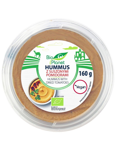 HUMMUS Z SUSZONYMI POMIDORAMI BIO 160 g - BIO PLANET