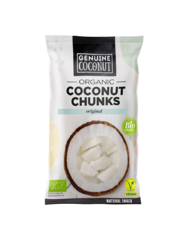 KOKOS KAWAŁKI ŚWIEŻE BEZGLUTENOWE BIO 30 g - GENUINE COCONUT