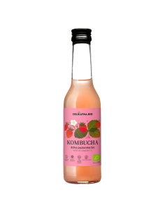 KOMBUCHA O SMAKU DZIKIEJ POZIOMKI BIO 270 ml - DELIKATNA