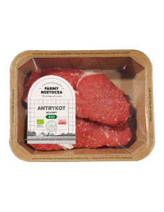 ANTRYKOT WOŁOWY BEZ KOŚCI SUROWY BIO 300 g - FARMY  ROZTOCZA (NA ZAMÓWIENIE)