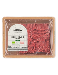 MIĘSO MIELONE WOŁOWE SUROWE BIO 300 g - FARMY  ROZTOCZA (NA ZAMÓWIENIE)