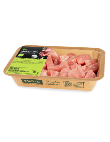 MIĘSO GULASZOWE WIEPRZOWE SUROWE BIO 300 g - WASĄG (NA ZAMÓWIENIE)