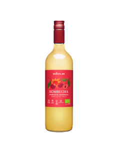 KOMBUCHA O SMAKU SŁODKIEJ LETNIEJ CZEREŚNI BIO 750 ml - DELIKATNA