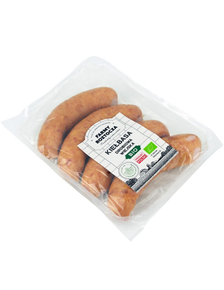 KIEŁBASA DROBIOWA WIEJSKA BIO (około 0,40 kg) - FARMY ROZTOCZA (NA ZAMÓWIENIE)