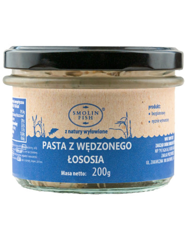 PASTA Z ŁOSOSIA WĘDZONEGO BEZGLUTENOWA 200 g - SMOLIN FISH (NA ZAMÓWIENIE)