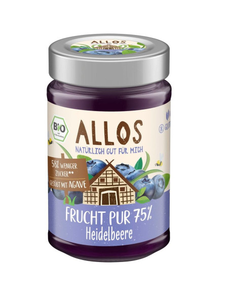MUS JAGODOWY (75 % OWOCÓW) BEZGLUTENOWY BIO 200 g - ALLOS