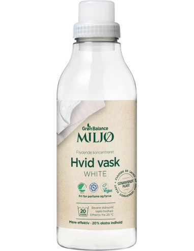 PŁYN DO PRANIA BIAŁYCH UBRAŃ (KONCENTRAT) ECO 900 ml (20 PRAŃ) - GRON BALANCE