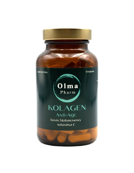 KOLAGEN ANTI-AGE Z KWASEM HIALURONOWYM I WITAMINĄ C 90 KAPSUŁEK - OLMA PHARM