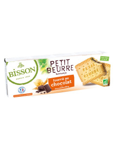 HERBATNIKI MAŚLANE PETIT BEURRE Z CZEKOLADĄ BIO 197 g - BISSON