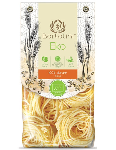 MAKARON (SEMOLINOWY) GNIAZDA SPAGHETTI A'LA CHITARRA BIO 250 g - BARTOLINI
