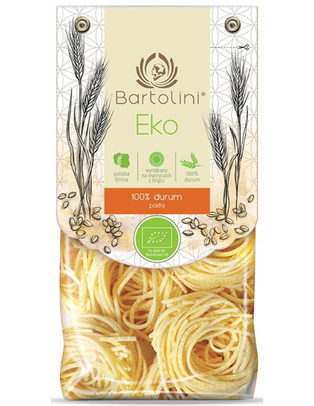 MAKARON (SEMOLINOWY) GNIAZDA SPAGHETTI A'LA CHITARRA BIO 250 g - BARTOLINI