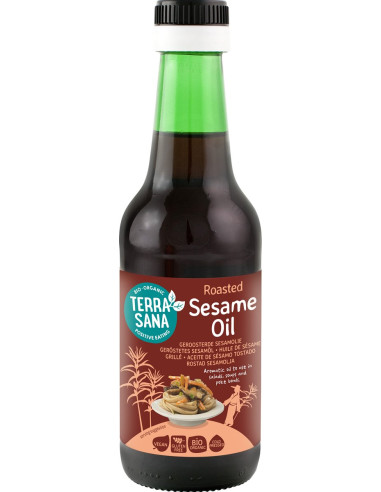 OLEJ SEZAMOWY (Z PRAŻONYCH NASION) BEZGLUTENOWY BIO 250 ml - TERRASANA
