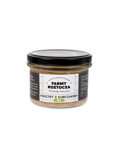 PASZTET DROBIOWO - WIEPRZOWY BIO 180 g (SŁOIK) - FARMY ROZTOCZA