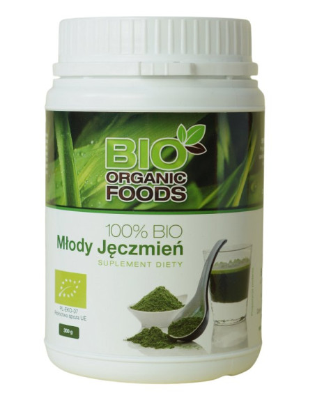 SOK Z MŁODEGO JĘCZMIENIA SPROSZKOWANY BIO 300 g - BIO ORGANIC FOODS