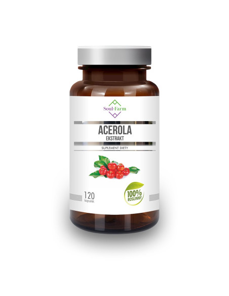 ACEROLA EKSTRAKT (600 mg) 120 KAPSUŁEK - SOUL FARM
