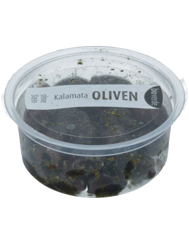 OLIWKI CZARNE KALAMATA BEZ PESTEK Z ZIOŁAMI BIO 80 g - BIO-VERDE