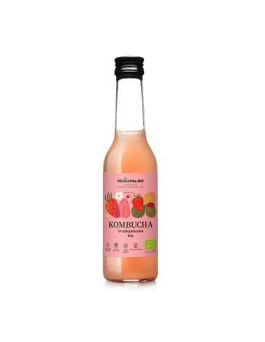 KOMBUCHA TRUSKAWKOWA BIO 270 ml - DELIKATNA