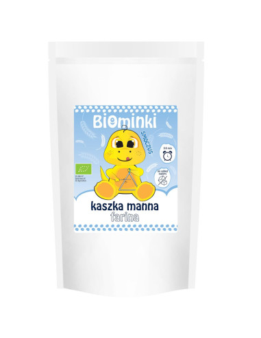 KASZKA MANNA BEZ DODATKU CUKRÓW BIO 200 g - BIOMINKI