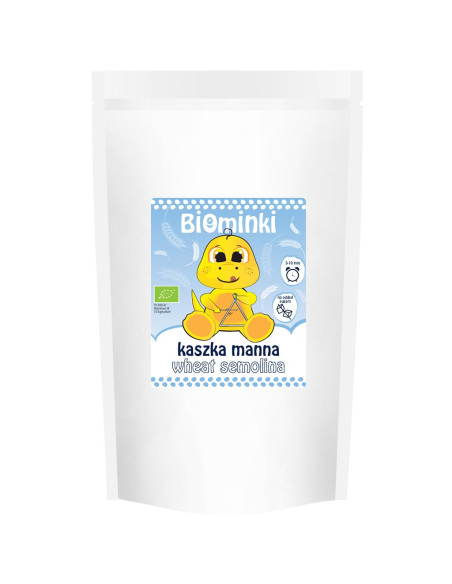 KASZKA MANNA BEZ DODATKU CUKRÓW BIO 500 g - BIOMINKI