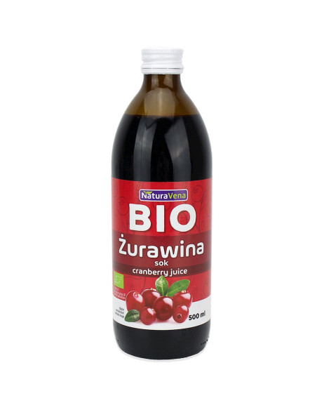 SOK Z ŻURAWINY BIO 500 ml - NATURAVENA