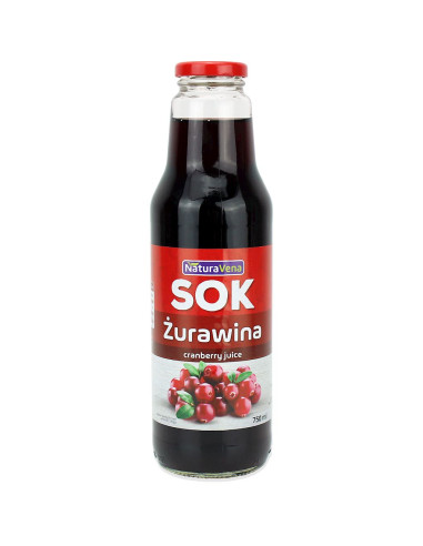 SOK Z ŻURAWINY 750 ml - NATURAVENA