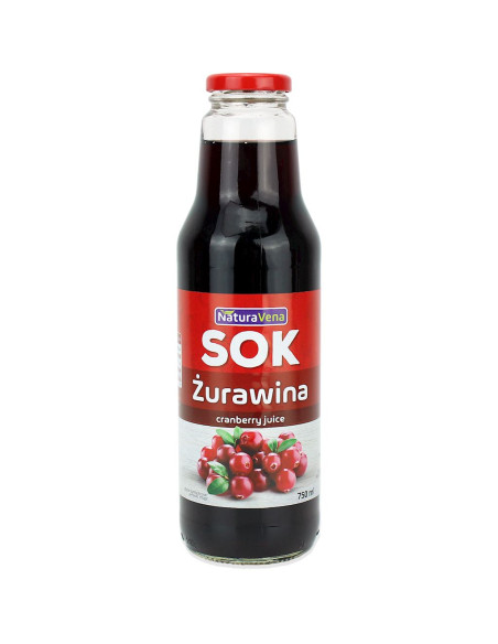 SOK Z ŻURAWINY 750 ml - NATURAVENA