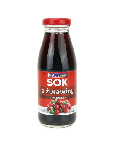 SOK Z ŻURAWINY 250 ml - NATURAVENA