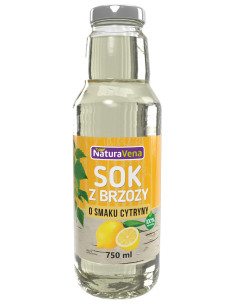SOK Z BRZOZY Z CYTRYNĄ 750 ml - NATURAVENA
