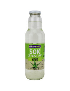 SOK Z BRZOZY Z KAWAŁKAMI ALOESU 750 ml - NATURAVENA