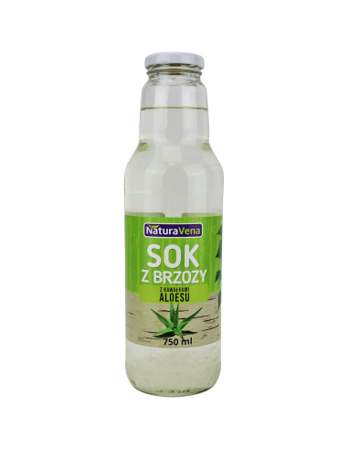 SOK Z BRZOZY Z KAWAŁKAMI ALOESU 750 ml - NATURAVENA