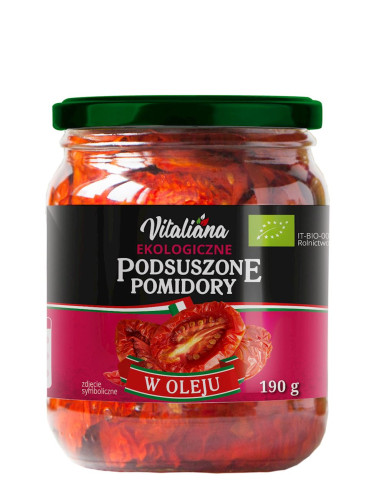 POMIDORY PODSUSZONE W OLEJU BIO 190 g (120 g) - VITALIANA