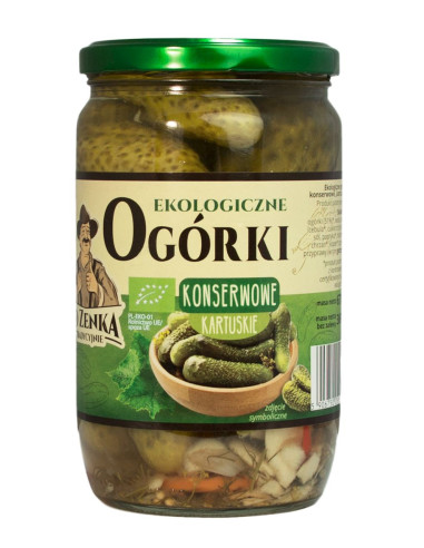 OGÓRKI KONSERWOWE KARTUSKIE BIO 670 g (360 g) - OD ZENKA TRADYCYJNIE