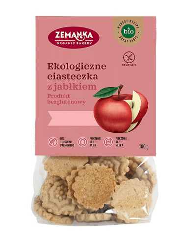 CIASTKA Z JABŁKIEM BEZGLUTENOWE BIO 100 g - ZEMANKA